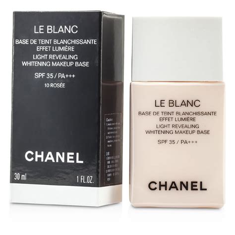 chanel le blanc light revealing whitening makeup base ingredients|LE BLANC LA BASE .